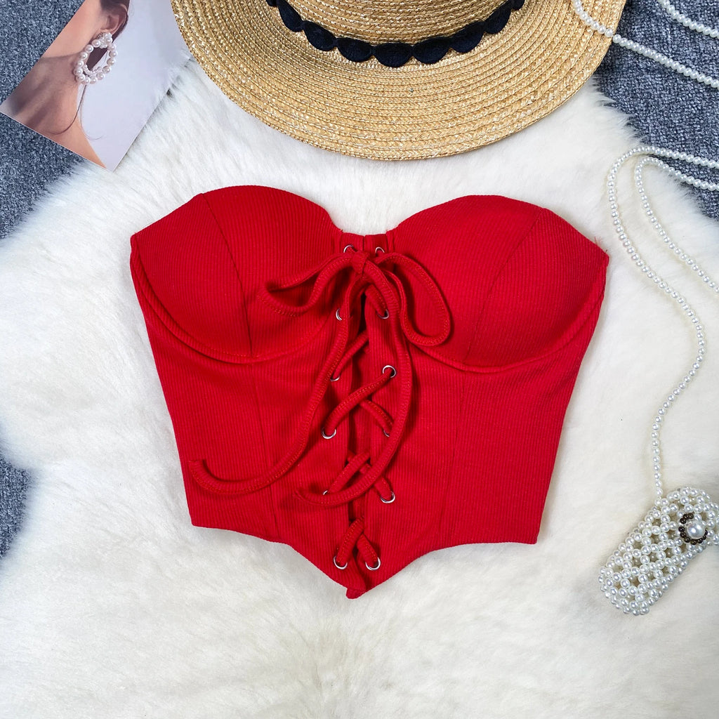 Off Shoulder Bandage Tube Top