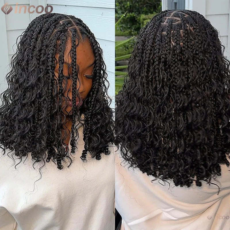 12" Short Bob Boho Braided Wig