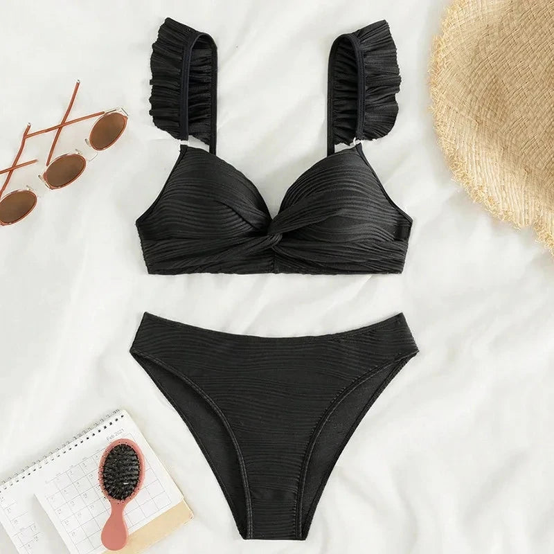 Ribbed High Waisted Bikini