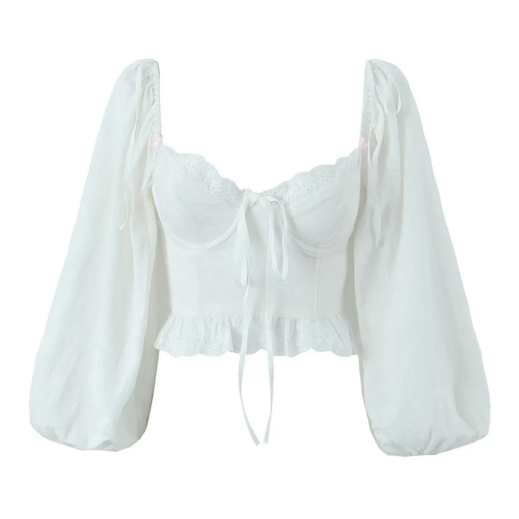 Wire Circle Bra Corset Shirt