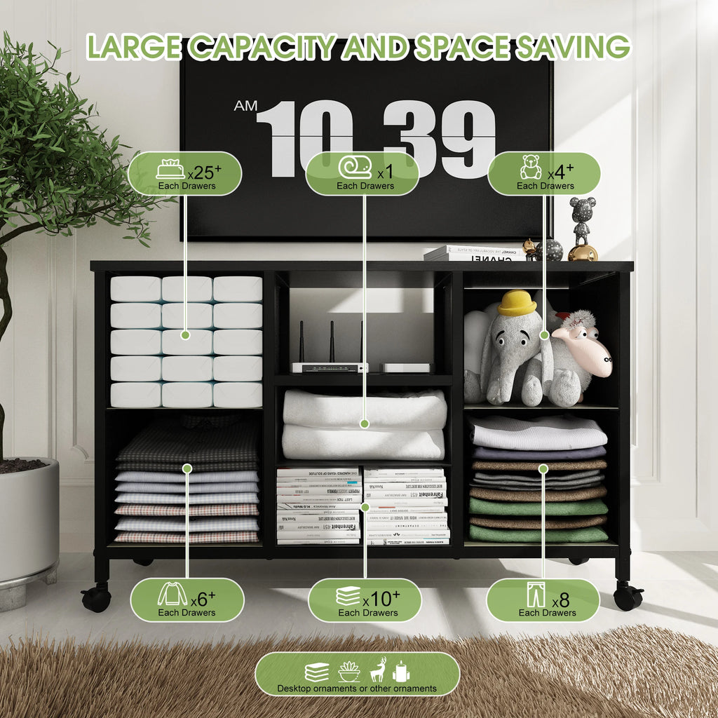 The "Aesthetic Cloud" 6-Drawer Media Center