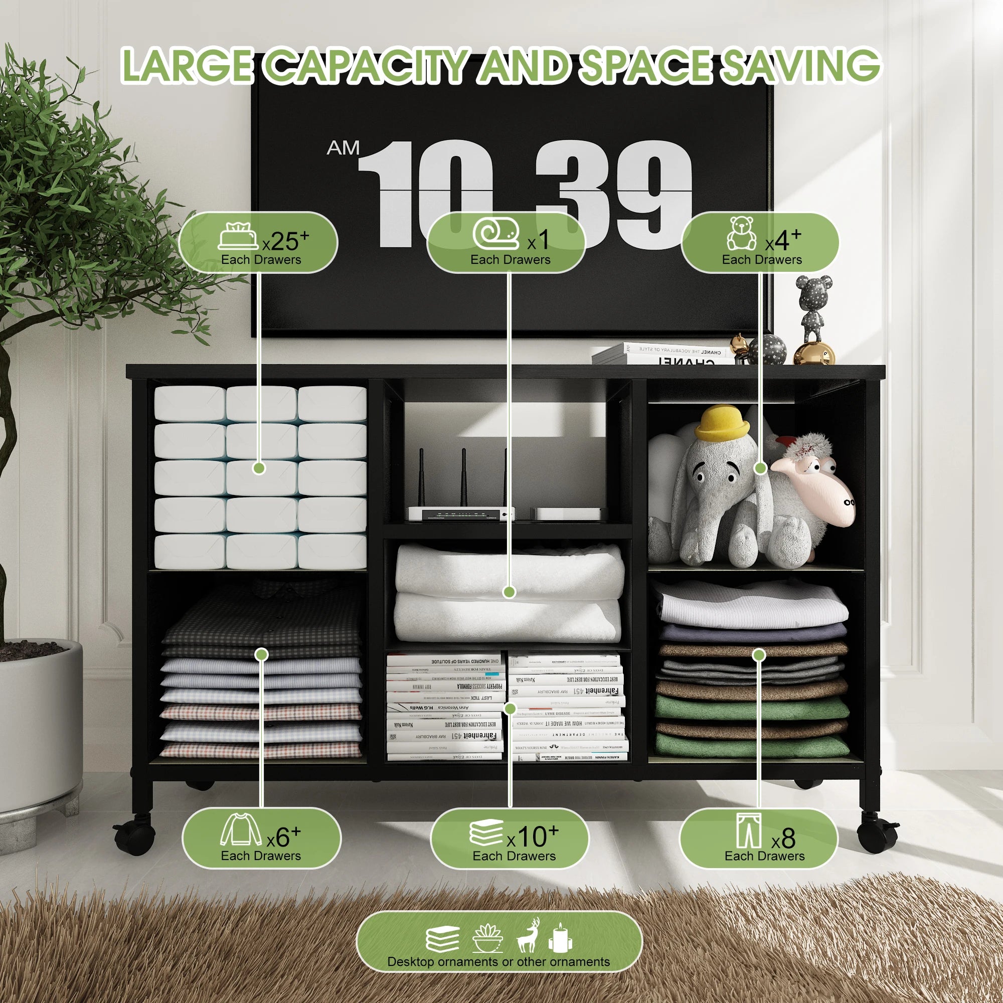 The "Aesthetic Cloud" 6-Drawer Media Center