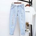 High Waist Denim Trousers