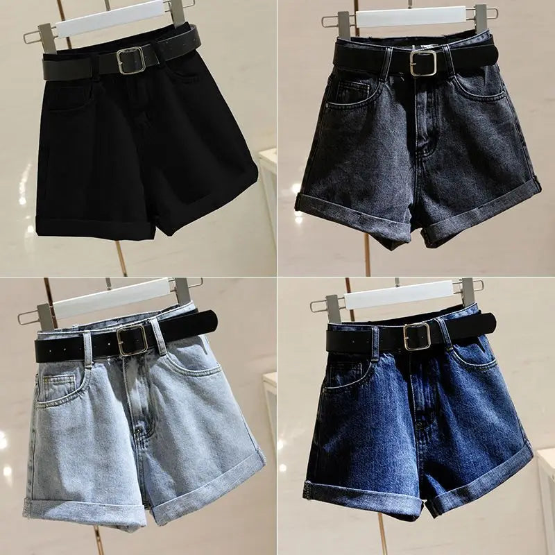 Casual High Waist Denim Shorts