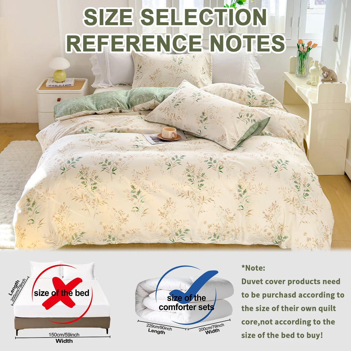 Floral Tea Art Print Duvet Cover Set
