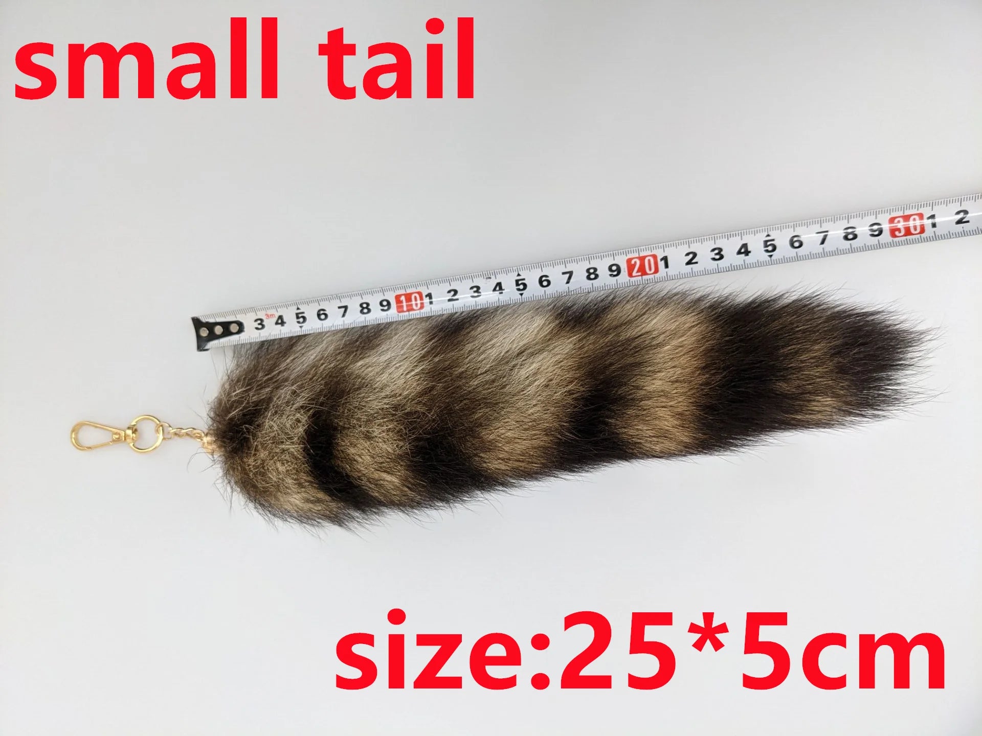 Natural Fox Fur Tail Keychain