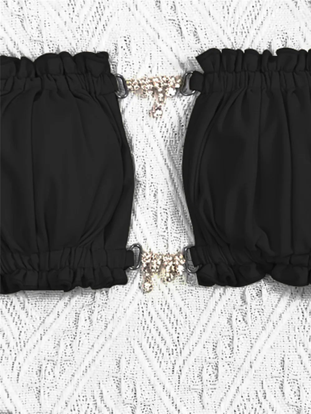 Rhinestone Chain Micro Thong Bikini