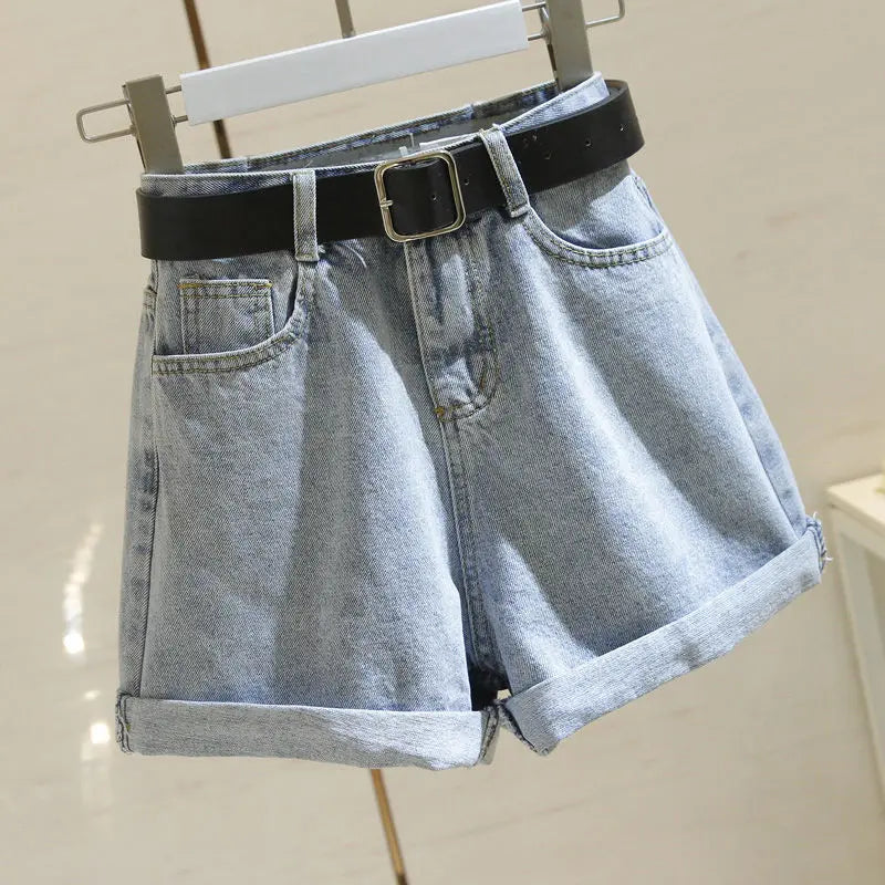 Casual High Waist Denim Shorts