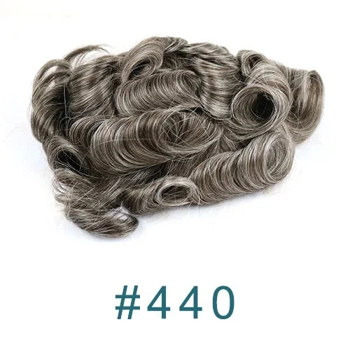 Ash Blonde Curly Toupee