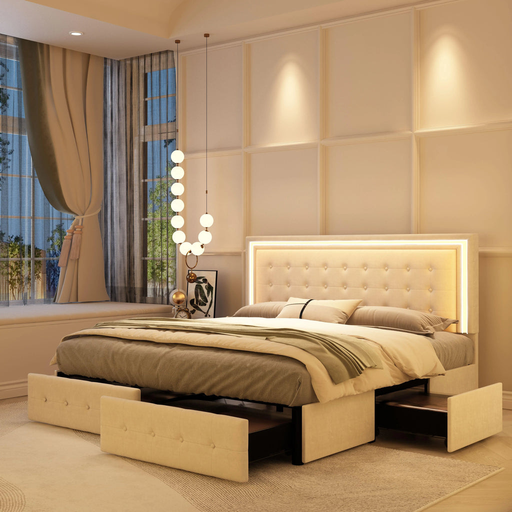 Queen LED Bed Frame