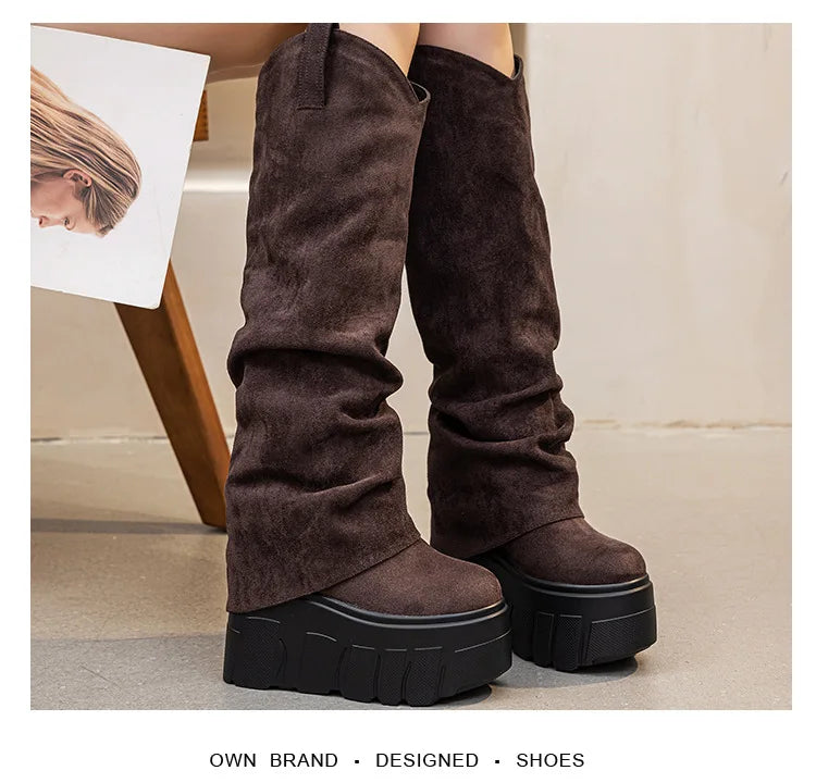 Fujin 5 Inch 14cm Stretch Boots Short Ankle Boots