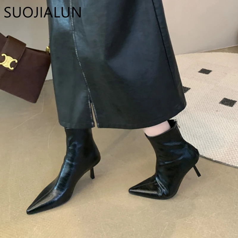 Pointed Toe Short Boots