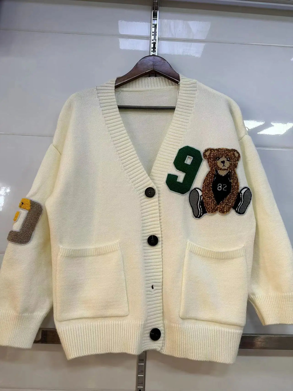 Print Button Cardigan