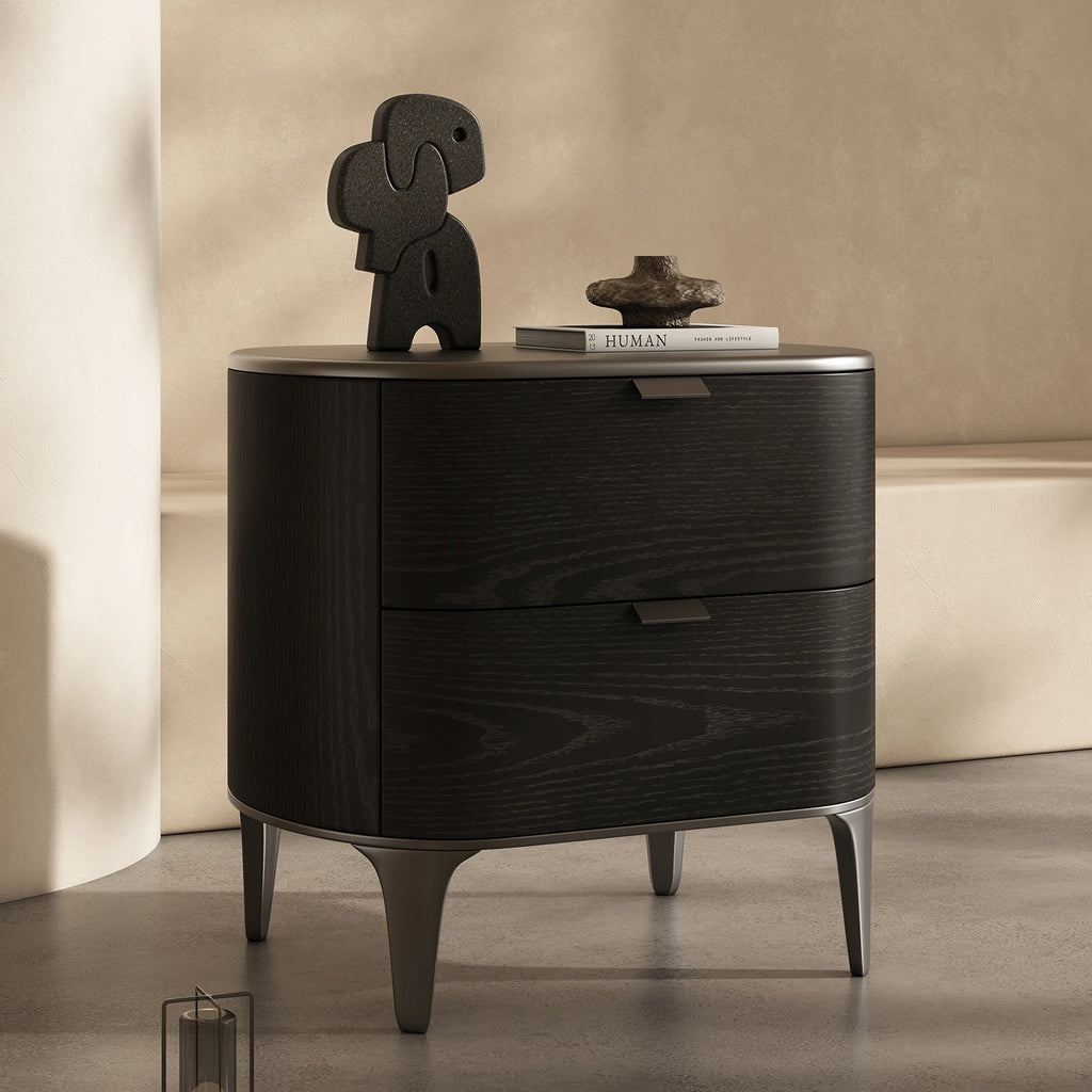 ☕ The "Midnight Mocha" Curved Nightstand ☕
