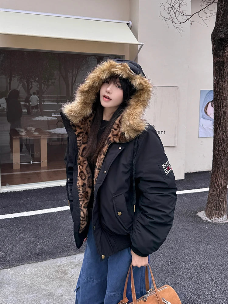 Leopard Print Parka