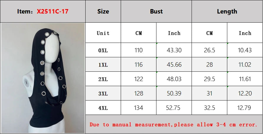 Hooded With Metal Rings Sleeveless Top