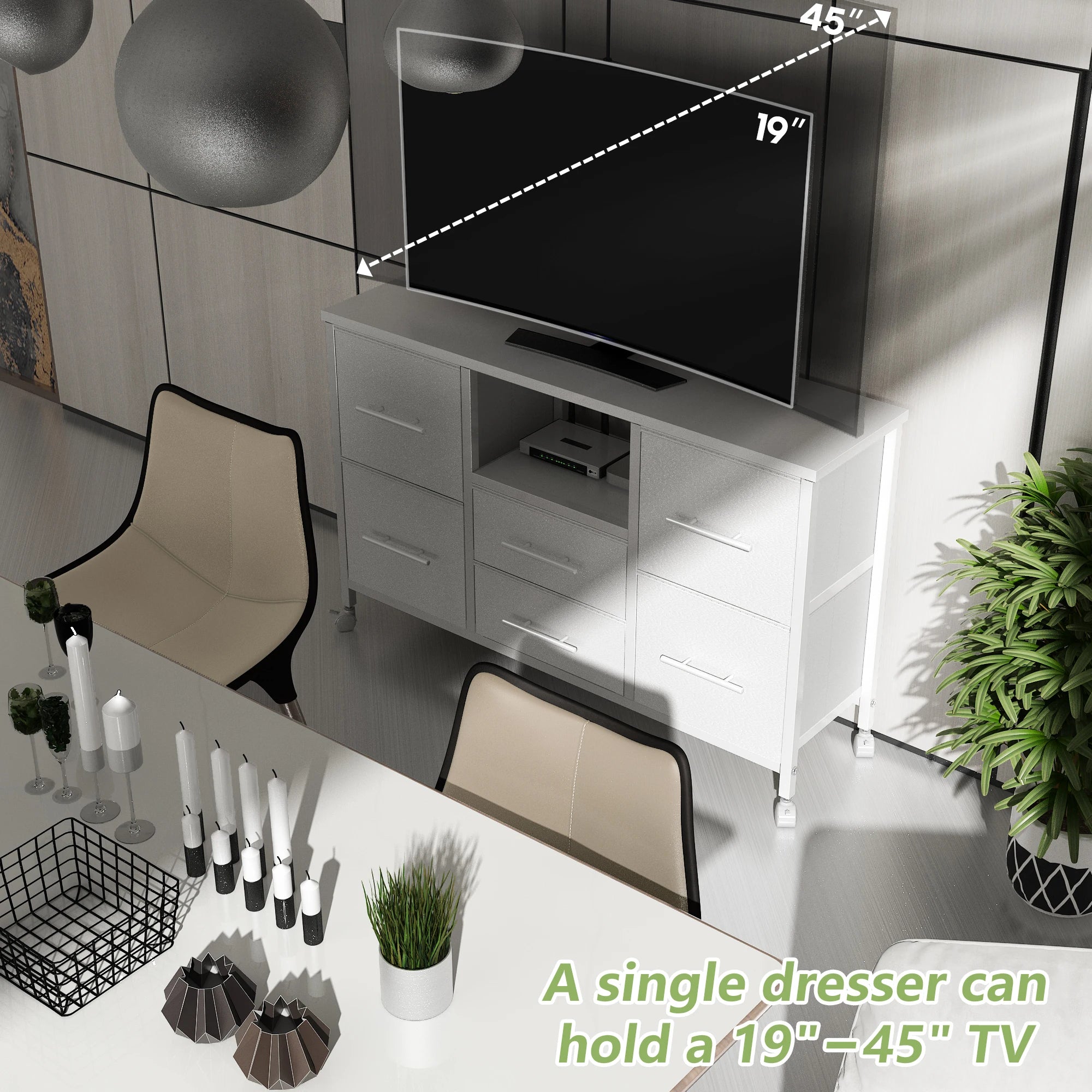 The "Aesthetic Cloud" 6-Drawer Media Center