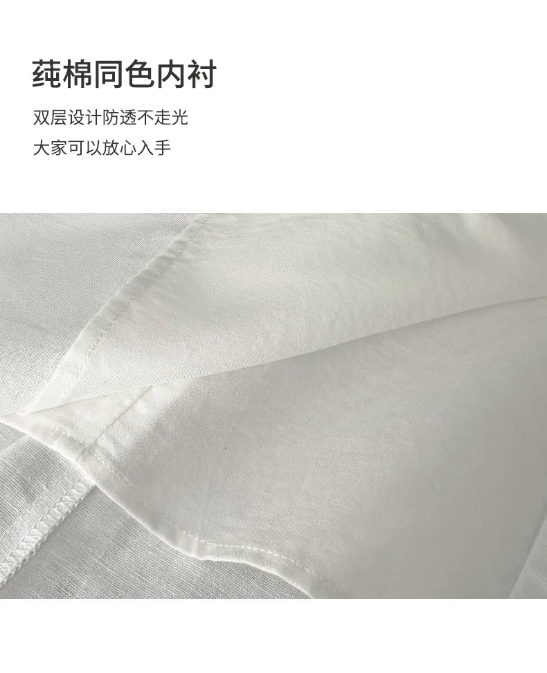 Linen Cotton Side Split Skirt