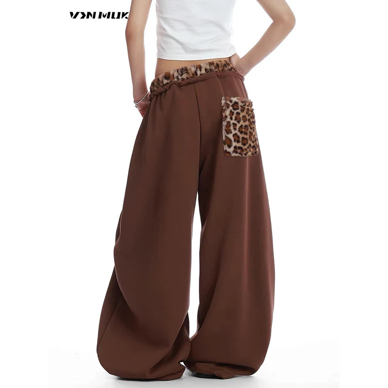 Baggy Leopard Patchwork Pants