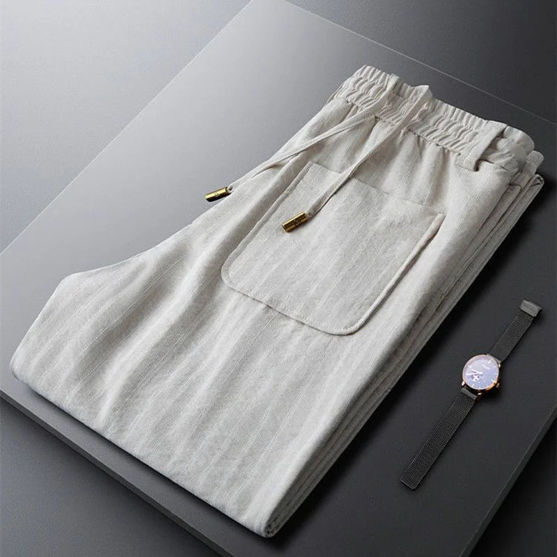 All-Match Trend Elastic Waist Straight Sports Pants