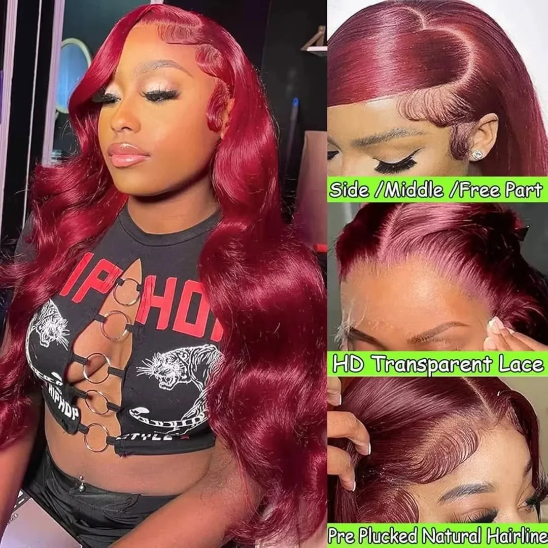 Body Wave Burgundy Wig