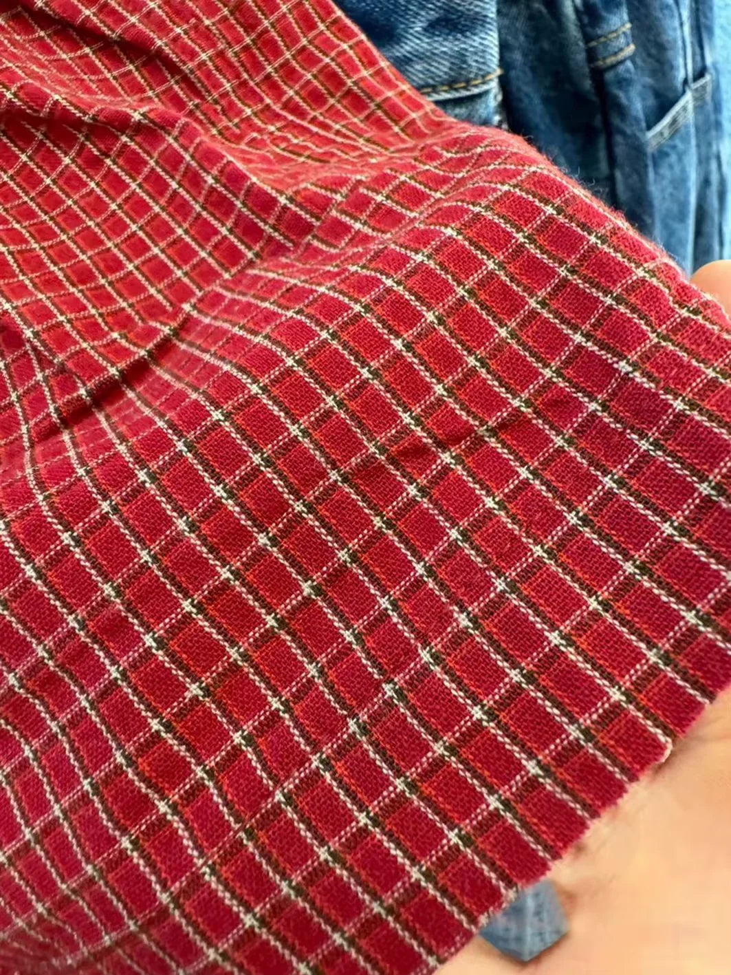Red Plaid T-Shirt Shorts Set
