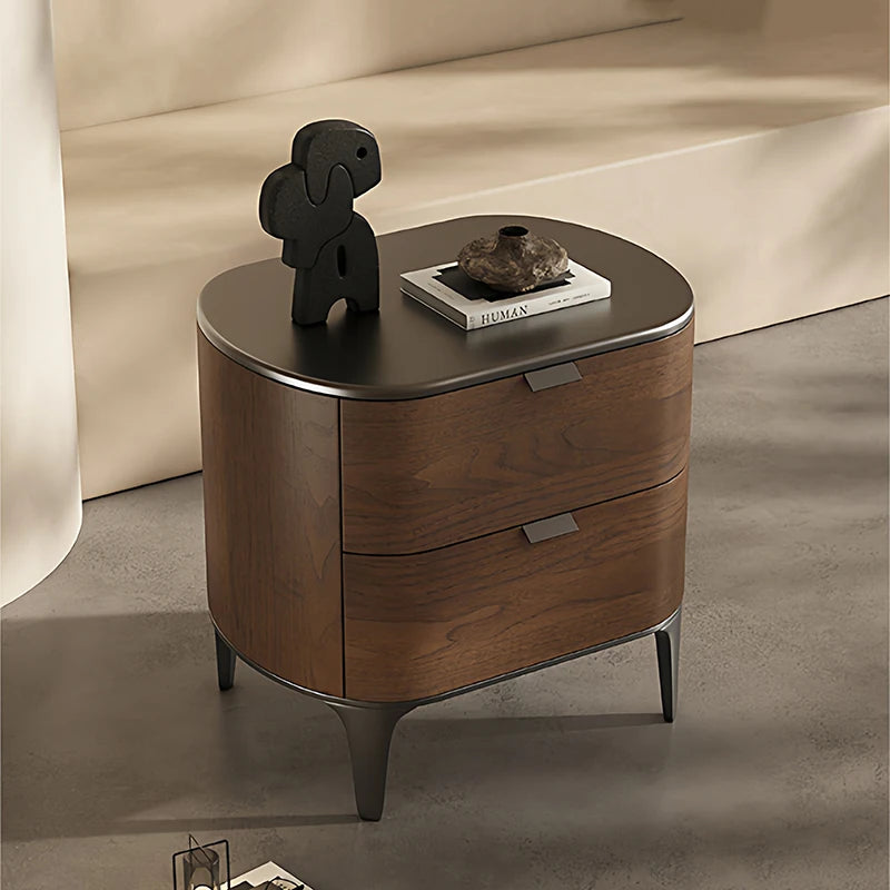 ☕ The "Midnight Mocha" Curved Nightstand ☕
