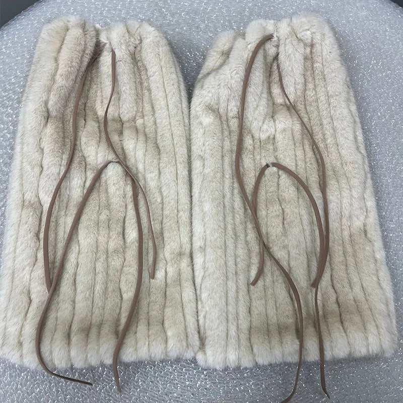 Faux Rabbit Fur Leg Warmers