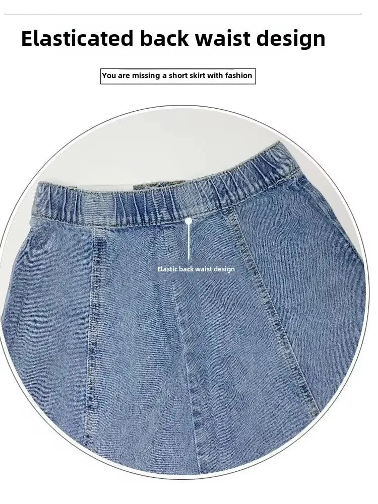 High-Waisted Jean Skirt