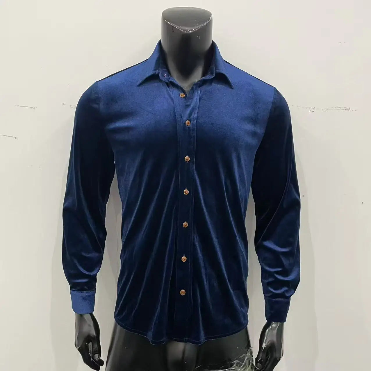 Luxury Velvet Button-Down Shirt