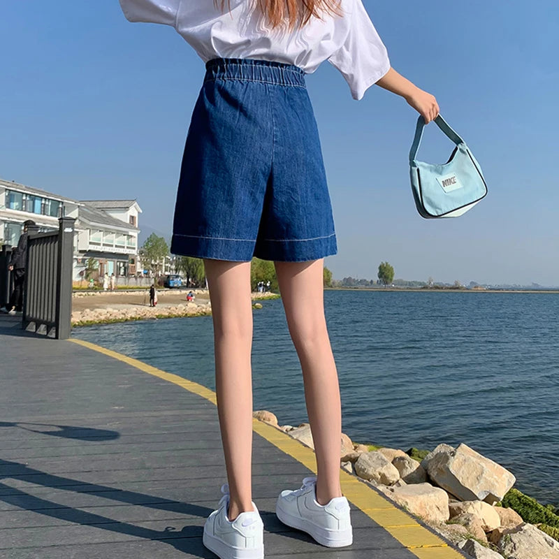 Loose Wide Leg Jean Baggy Shorts
