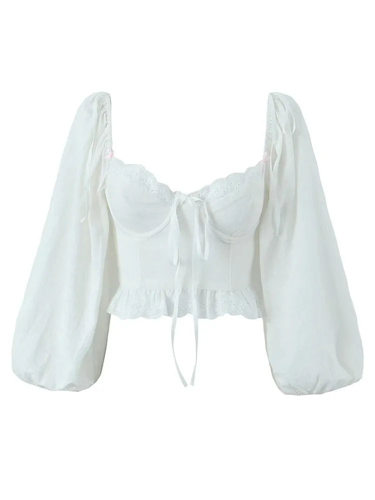 Wire Circle Bra Corset Shirt