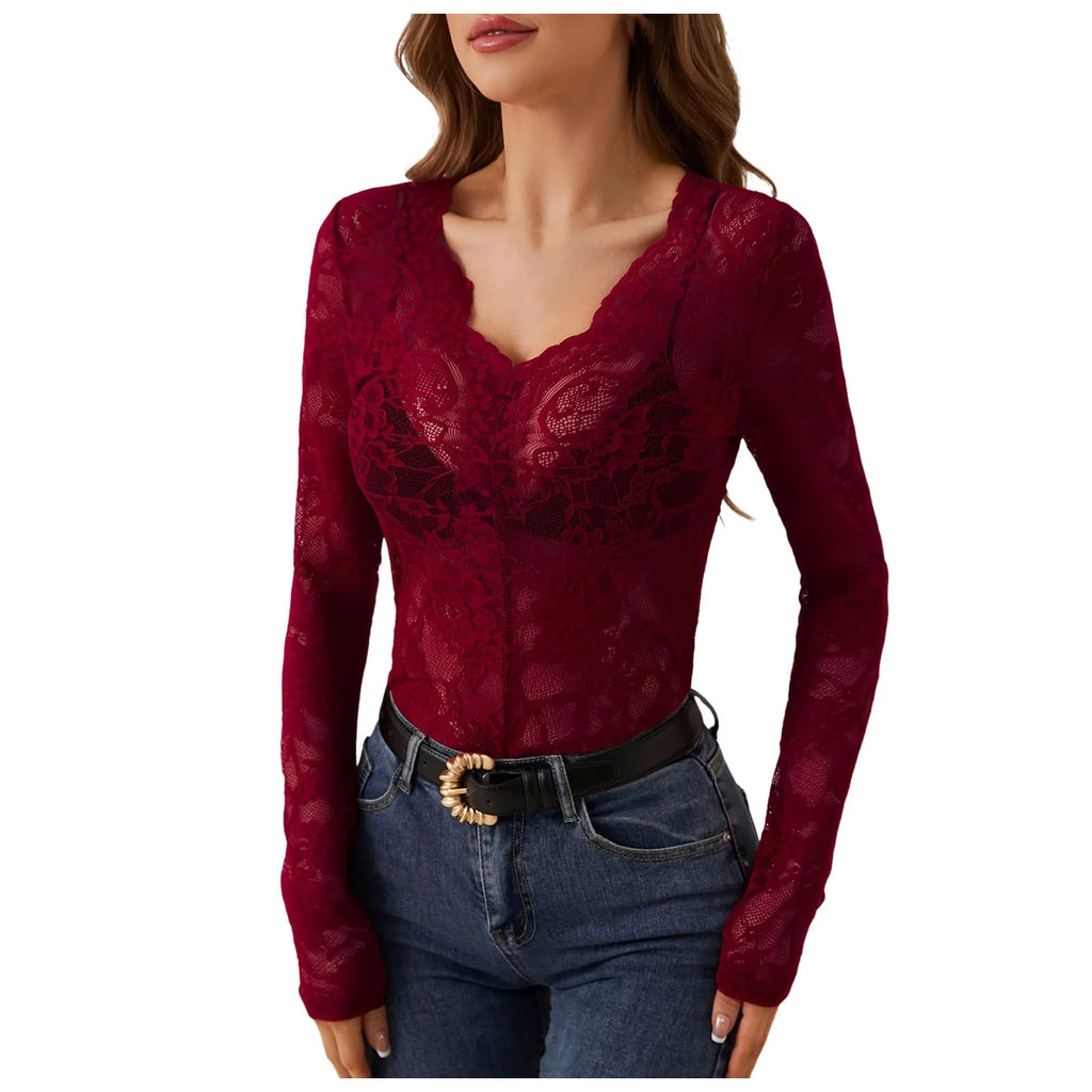 Floral Eyelet Lace Shirt