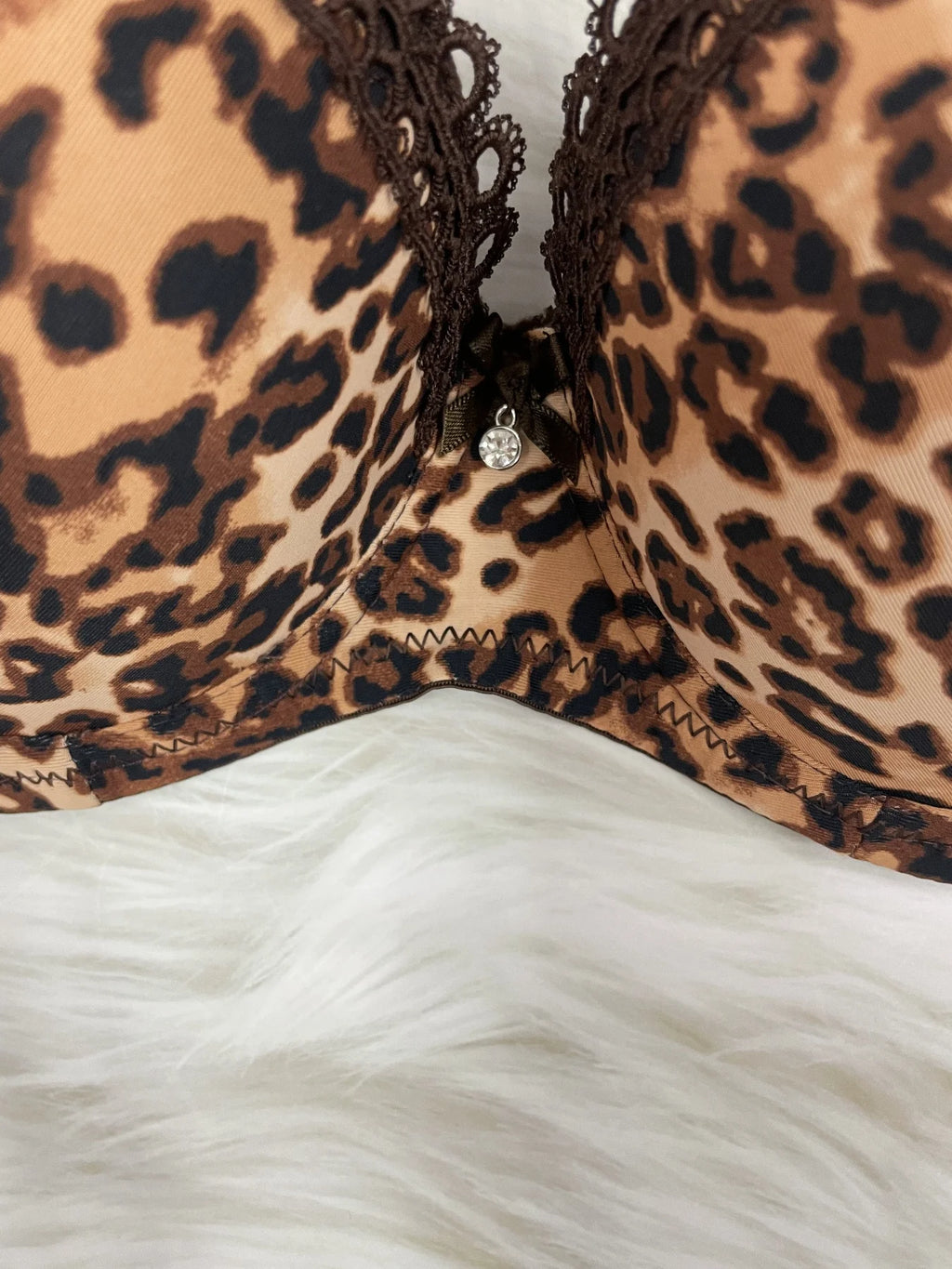 Leopard Print Push Up Bra