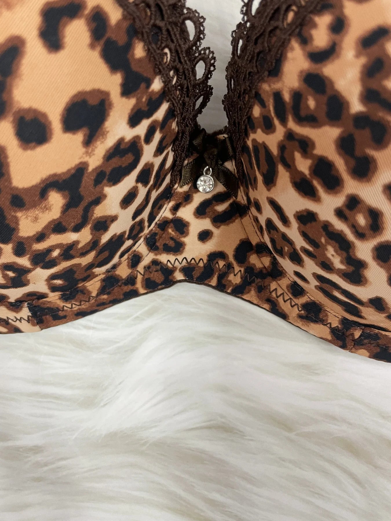 Leopard Print Push Up Bra