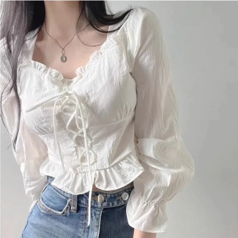 Lace Up Slim T-Shirt