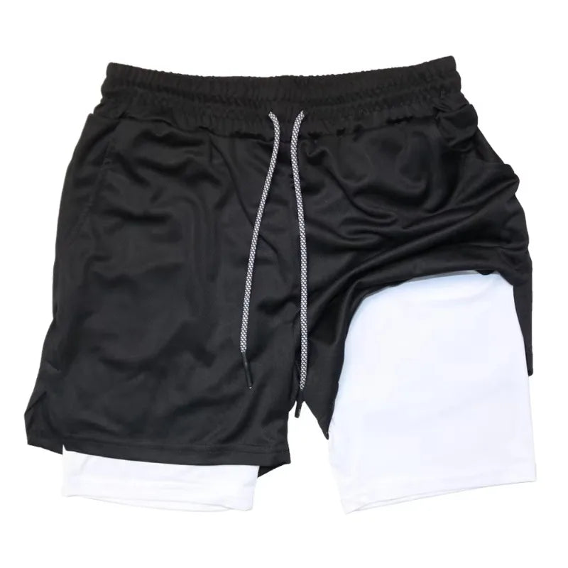 Double-Layer Solid Color Shorts