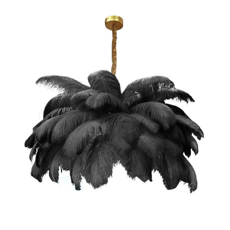 Ostrich Feather Lamp
