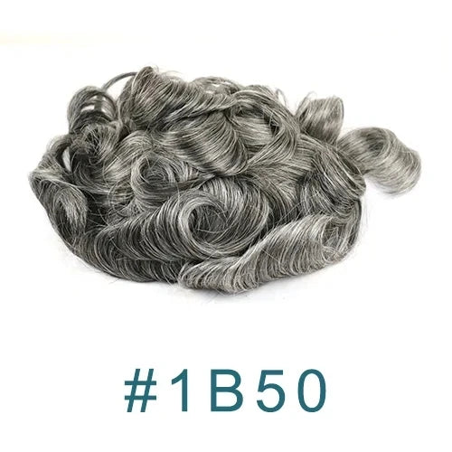 Ash Blonde Curly Toupee