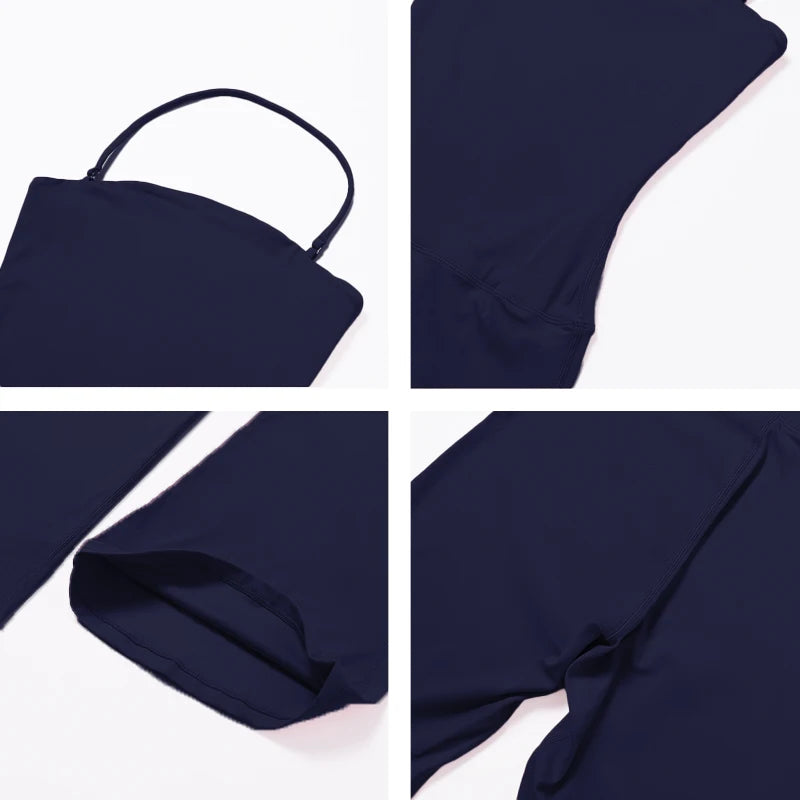 NewFall/Winter Women Sleeveless Yoga Jumpsuit Female Gym Flared Overalls Neck-hanging Backless Sportswear Sport Outfit For Woman