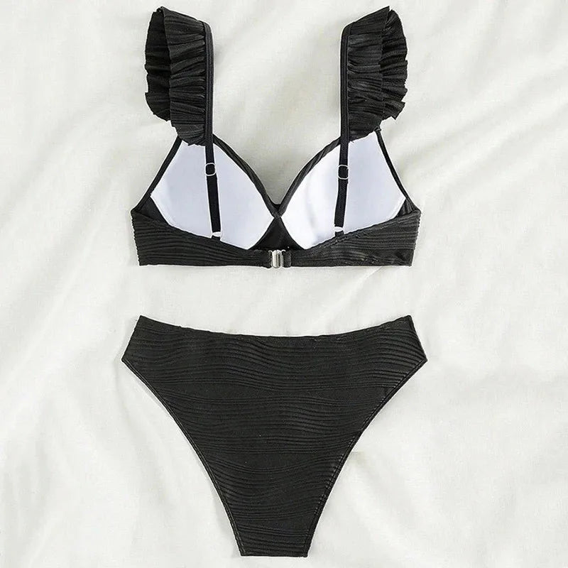 Ribbed High Waisted Bikini