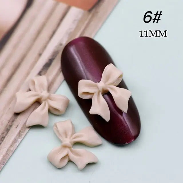 50Pcs Gold/Silver Metal Alloy Ribbion Bowknot Nail Charms 10x11mm Alloy Bowknot Nail Art 3D Luxury Metal Bow Manicure Parts