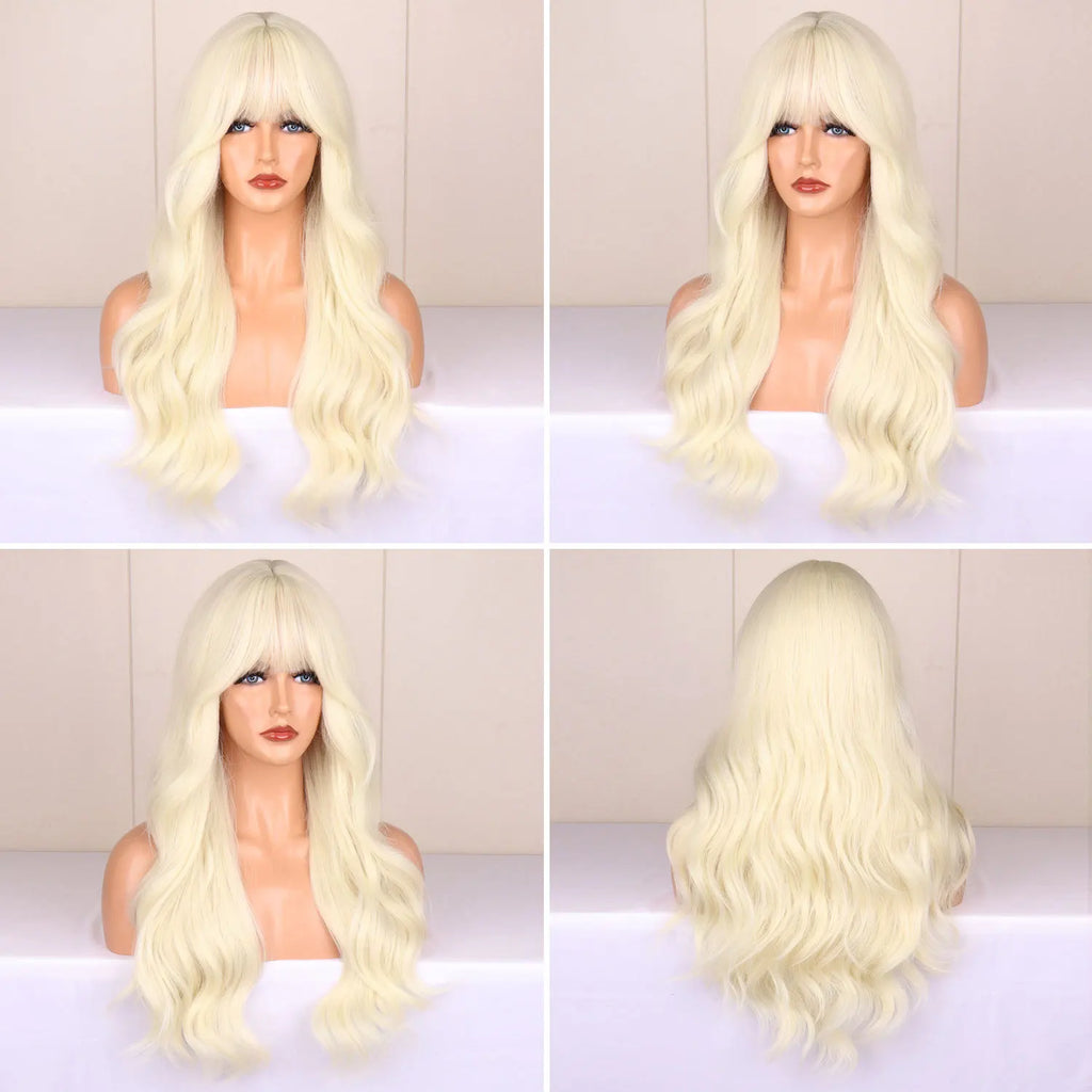 Light Golden Synthetic Wig