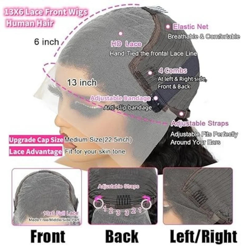 Natural Curly Deep wig 40 Inch HD Lace Wig