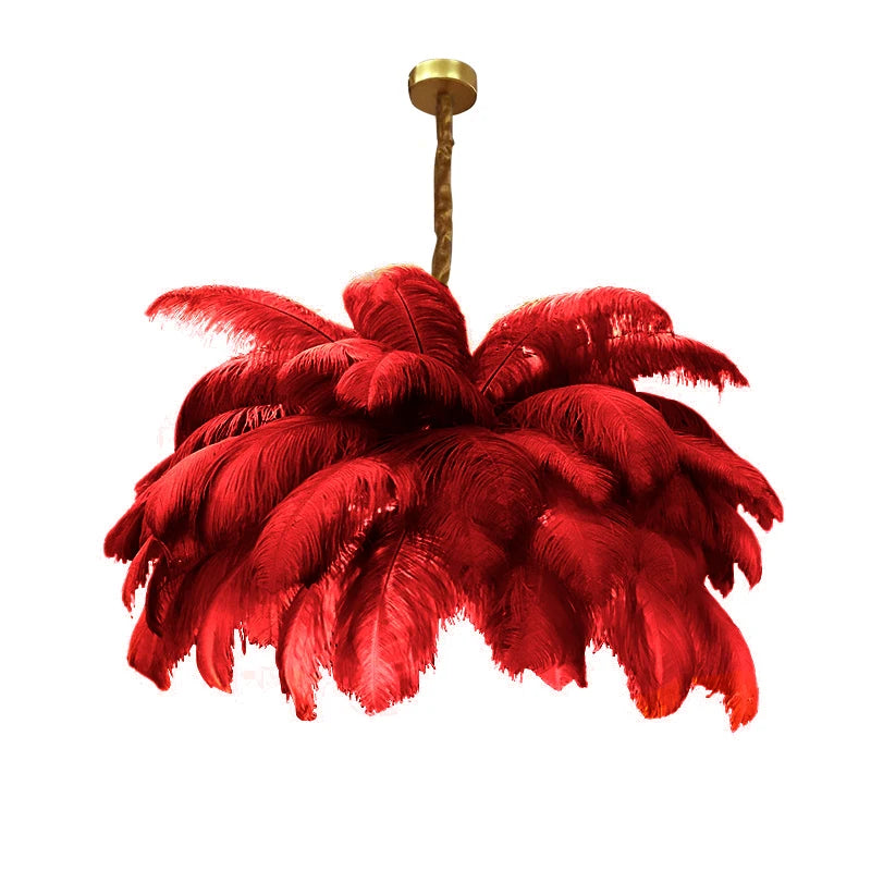 Ostrich Feather Lamp