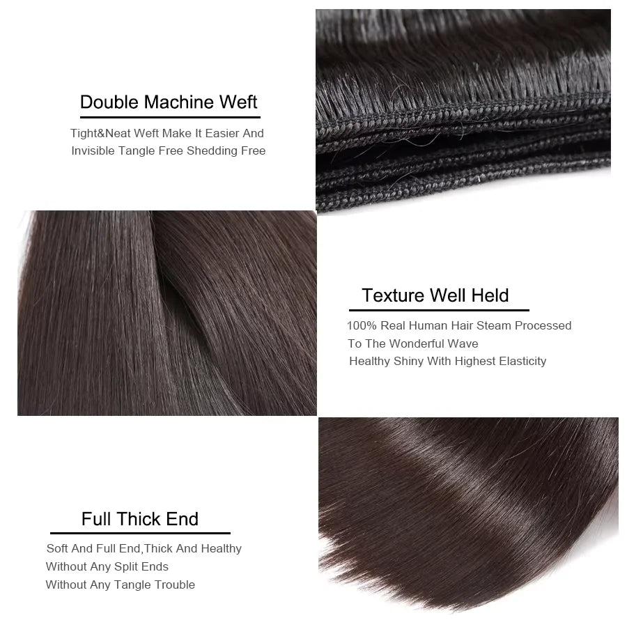 25A 28 Inch Brazilian Hair Weave Bundles Straight 100% Raw Virgin Human Hair Bundles Remy Extensions 3 4 Bundles For Women Weft