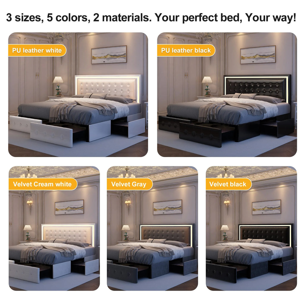 Queen LED Bed Frame