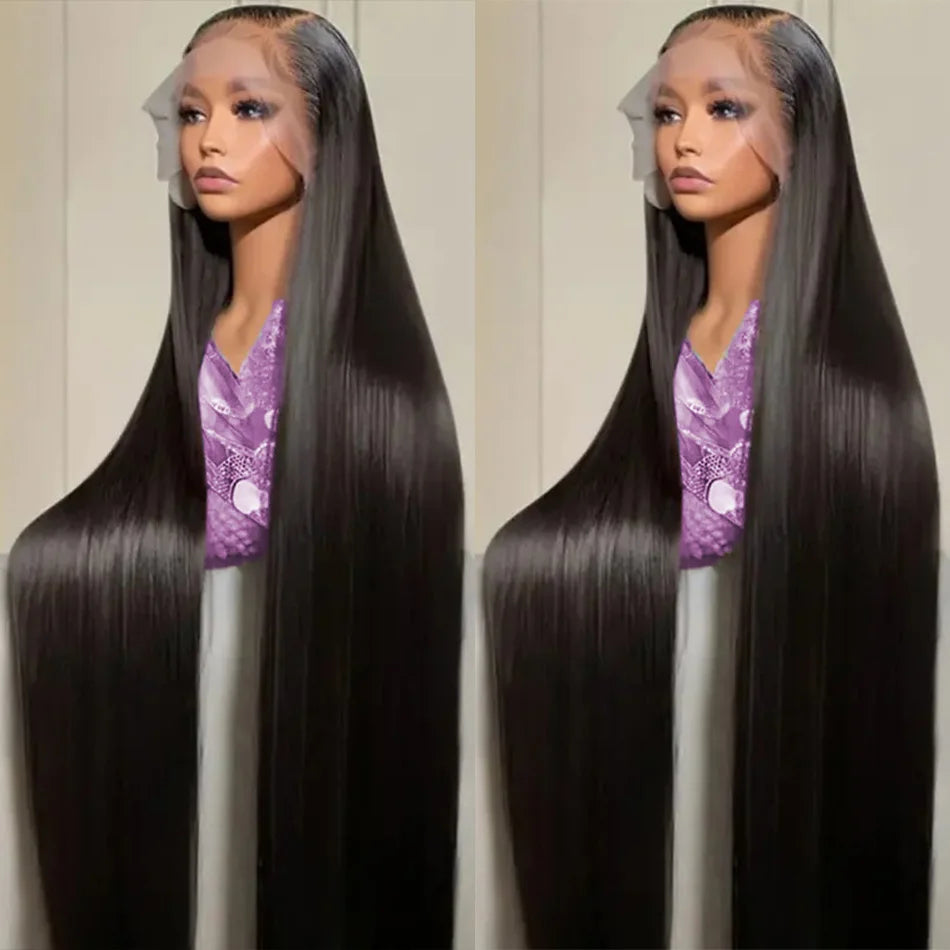 Straight Hd Lace Wig 13X6 Human Hair 40 Inch Lace Front Wig