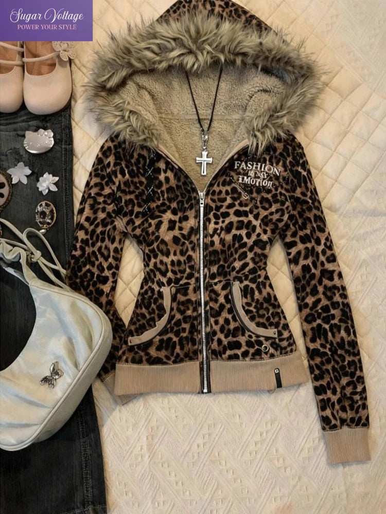 Leopard Print Hoodie