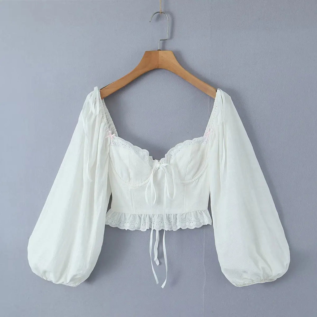 Wire Circle Bra Corset Shirt